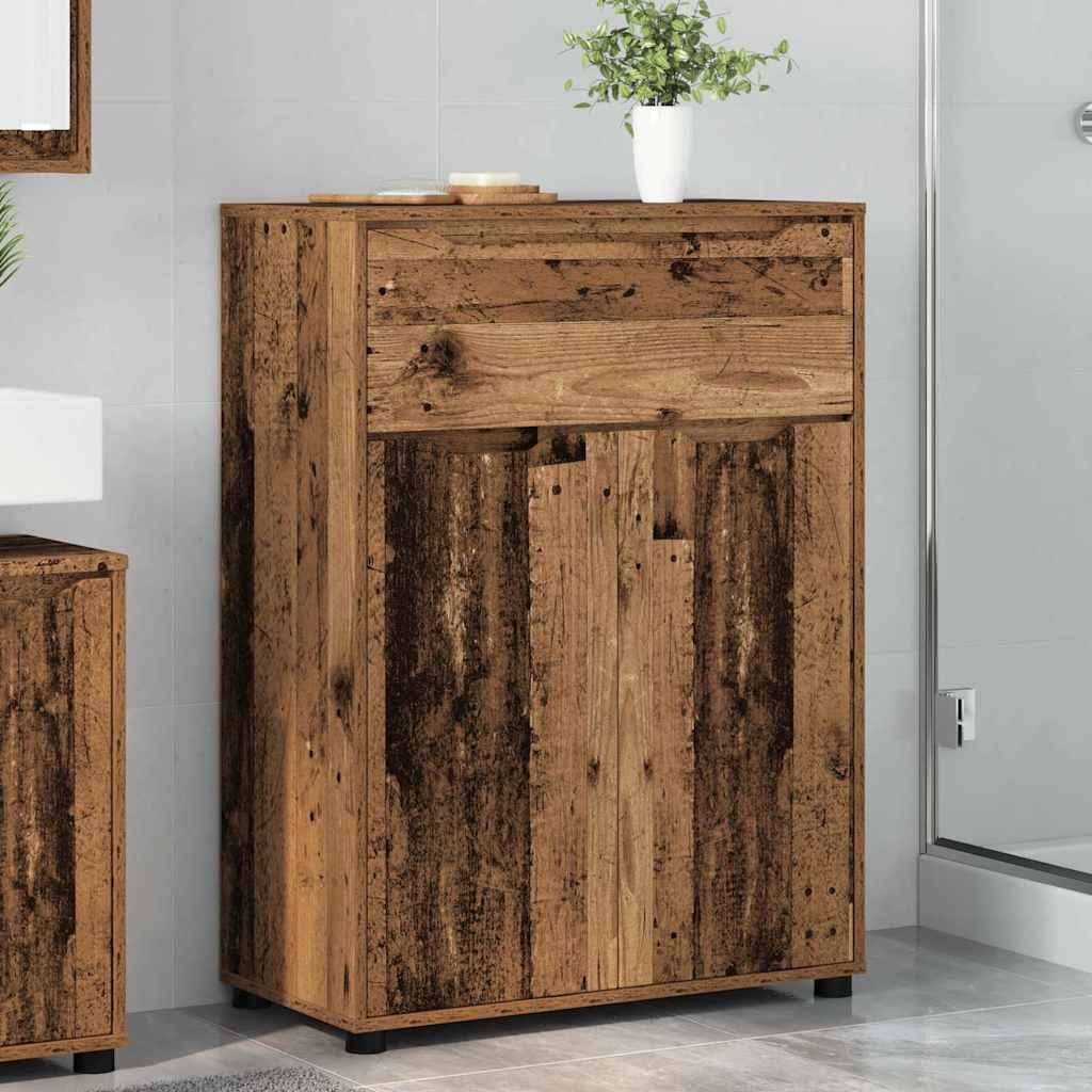 vidaXL Ντουλάπι Μπάνιου με συρτάρι Παλιό Ξύλο 72,5 x 36,5 x 100 εκ
