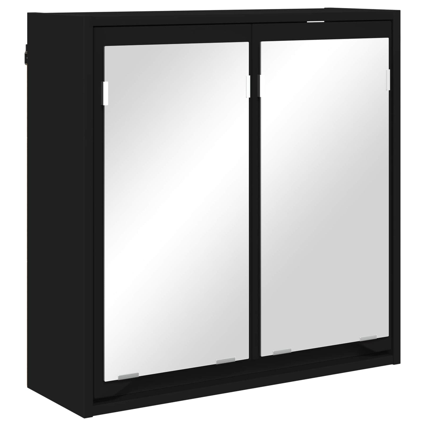 vidaXL Καθρέφτης Ντουλάπα Μπάνιου Μαύρο 60 x 20 x 60 cm