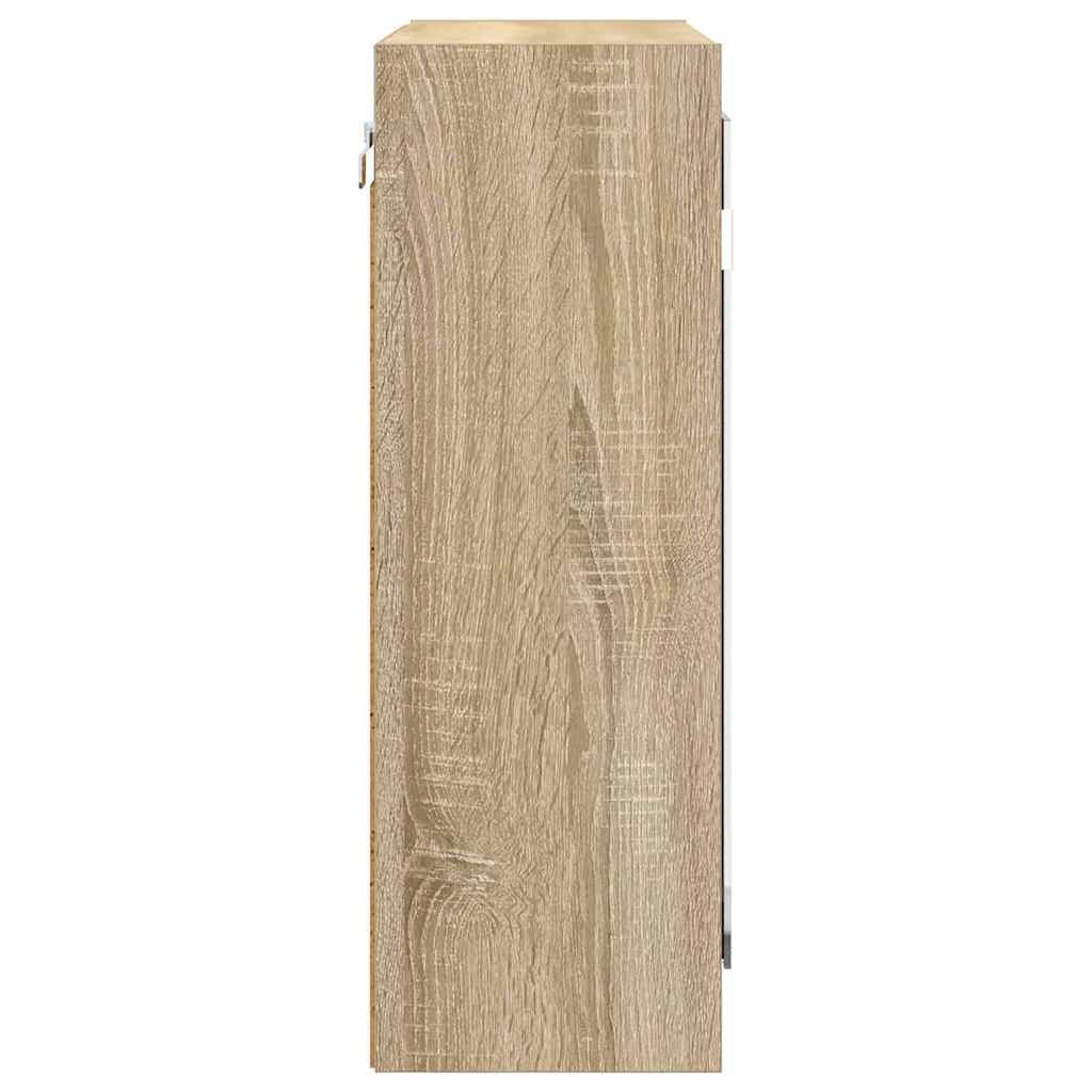 vidaXL Καθρέφτης Ντουλάπα Μπάνιου με ράφι Δρύς Sonoma 60 x 20 x 60 cm