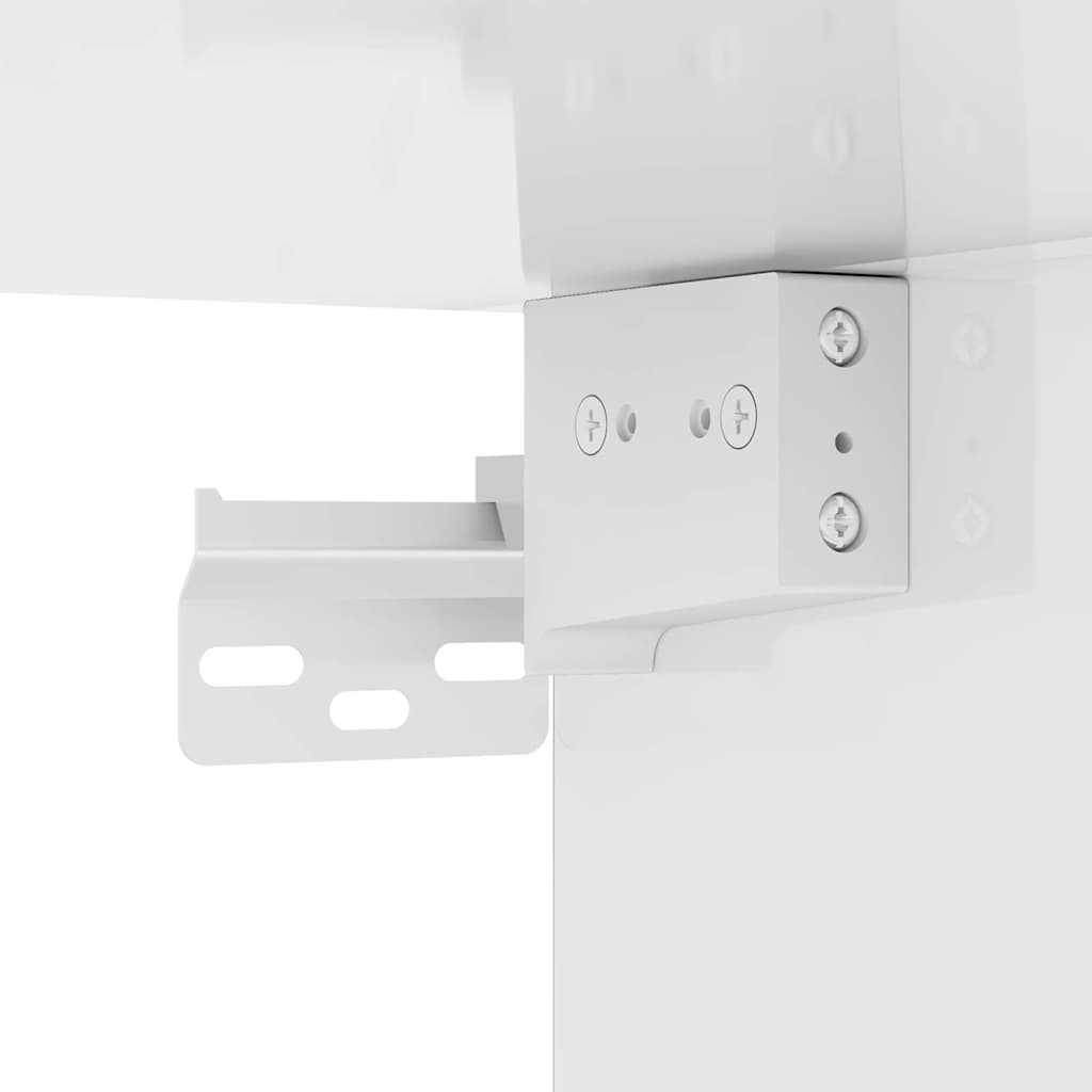 vidaXL Καθρέφτης Ντουλάπα Μπάνιου με ράφι Υψηλής γυαλάδας λευκό