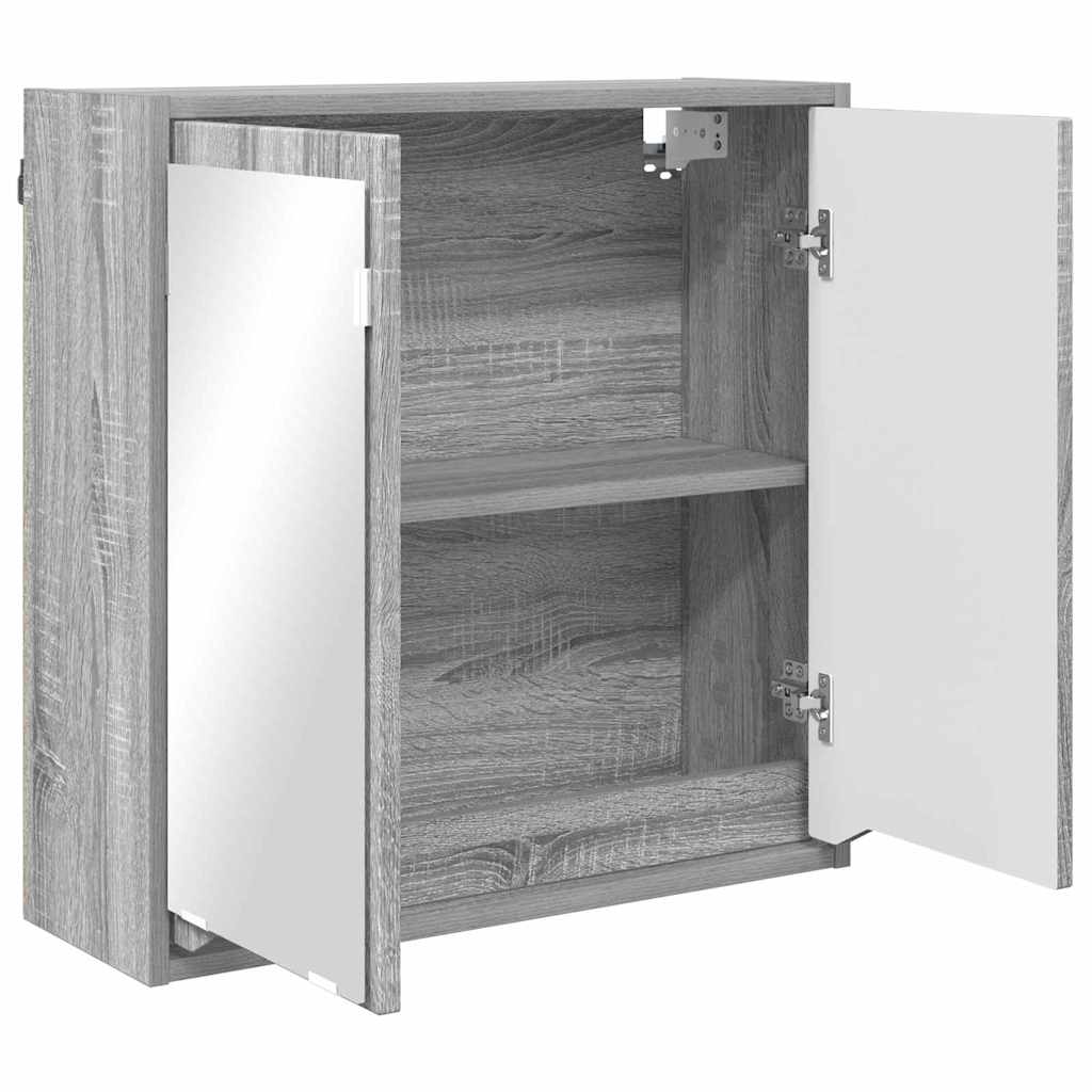 vidaXL Καθρέφτης Ντουλάπα Μπάνιου Γκρίζο Σονομα 60 x 20 x 60 cm