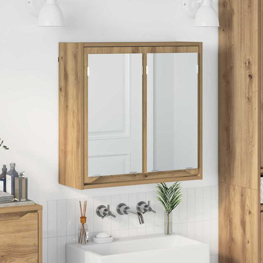 vidaXL Καθρέφτης Ντουλάπα Μπάνιου με ράφι Artisan Oak 60 x 20 x 60 cm
