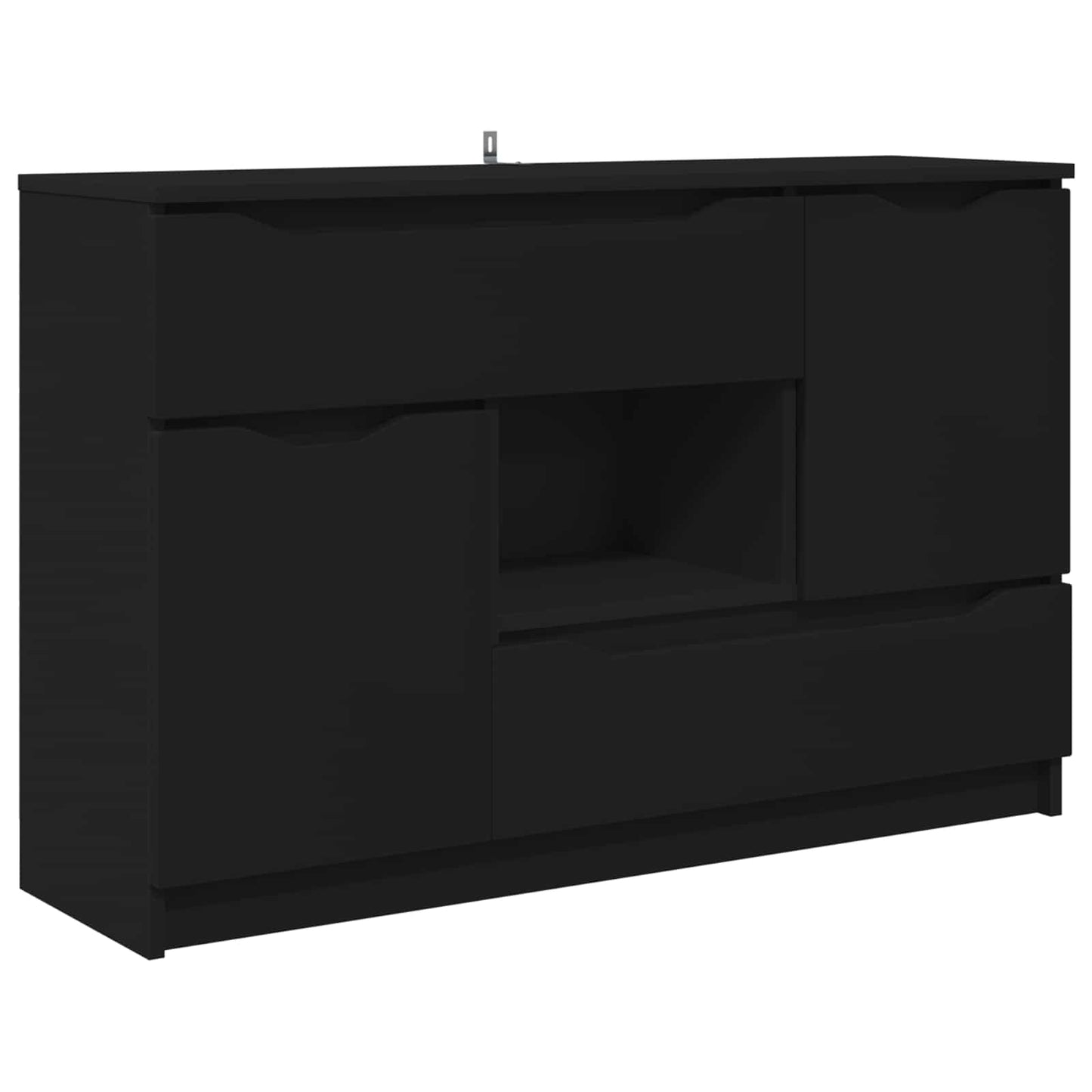 vidaXL Πλαϊνό γραφείο Μαύρο 100 x 30 x 65,6 Επεξεργασμένο ξύλο