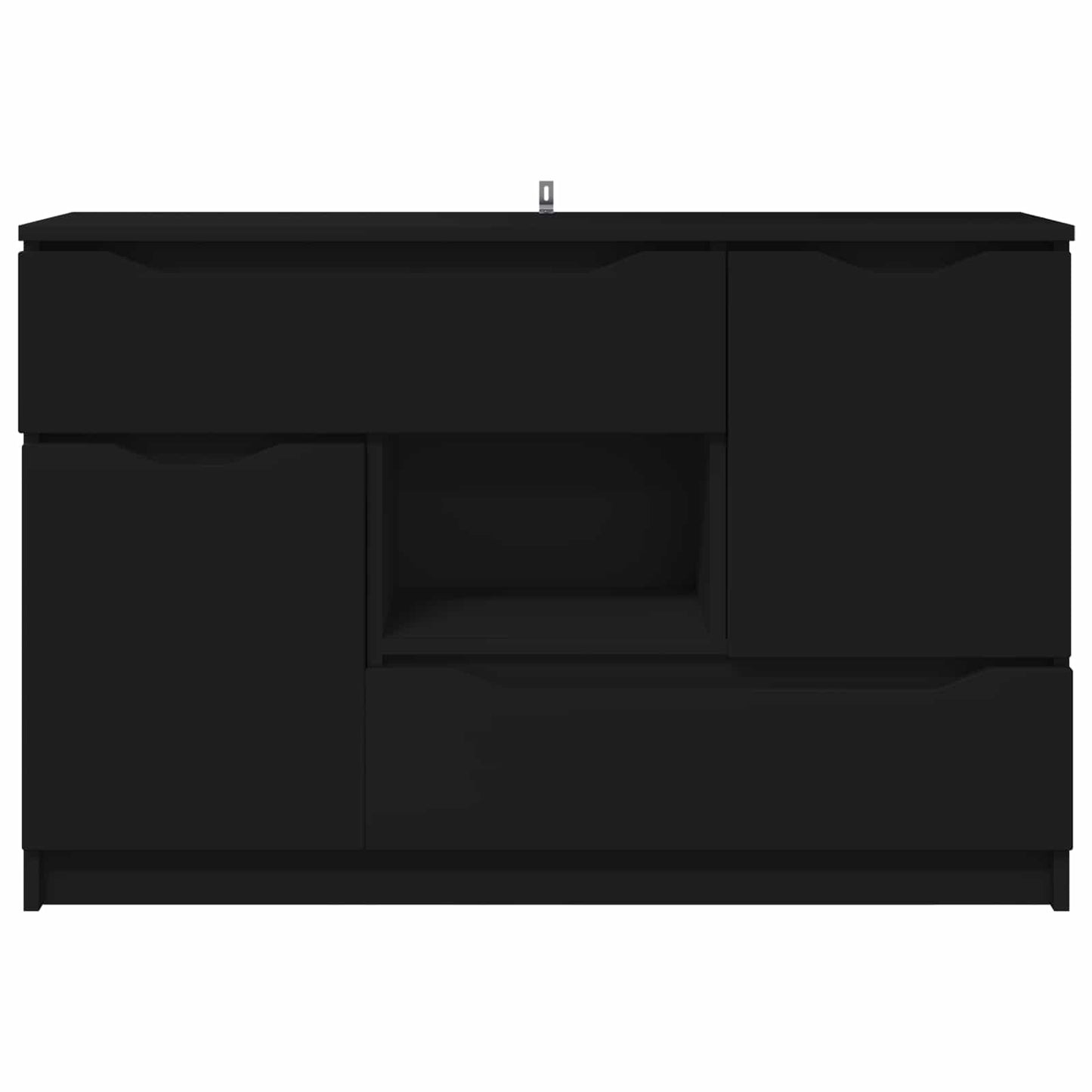 vidaXL Πλαϊνό γραφείο Μαύρο 100 x 30 x 65,6 Επεξεργασμένο ξύλο