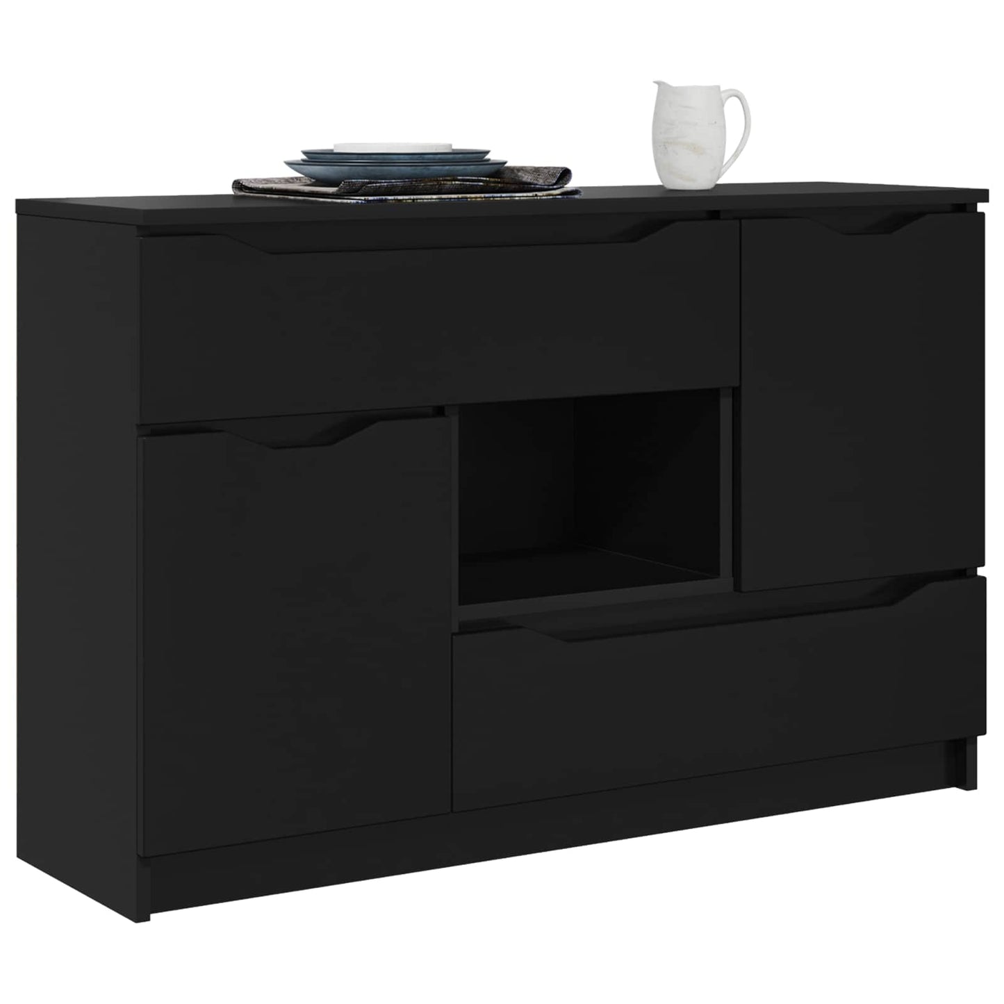 vidaXL Πλαϊνό γραφείο Μαύρο 100 x 30 x 65,6 Επεξεργασμένο ξύλο
