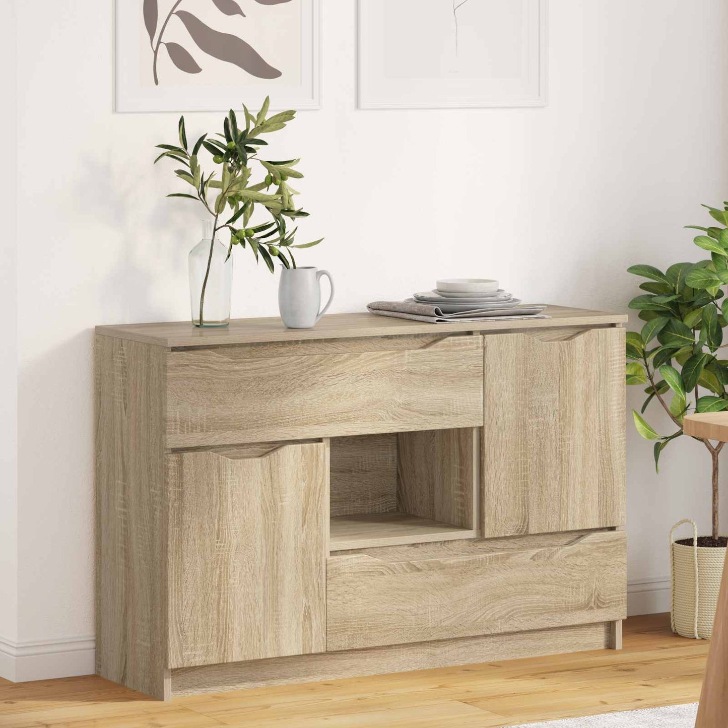 vidaXL Πλαϊνό γραφείο Δρύς Sonoma 100 x 30 x 65,6 Επεξεργασμένο ξύλο