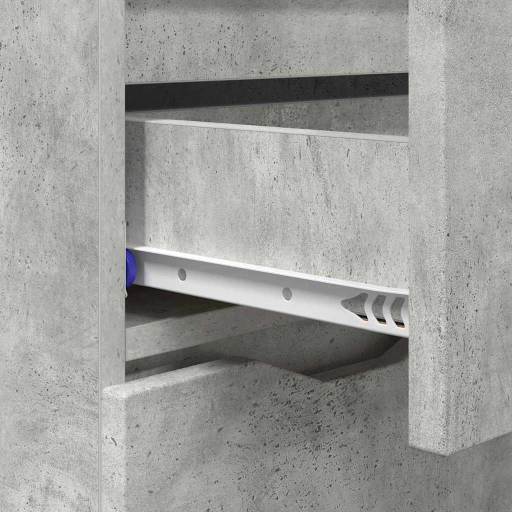 vidaXL Πλαϊνό γραφείο με συρτάρι Σκυρόδεμα Γκρι 100 x 30 x 65,6