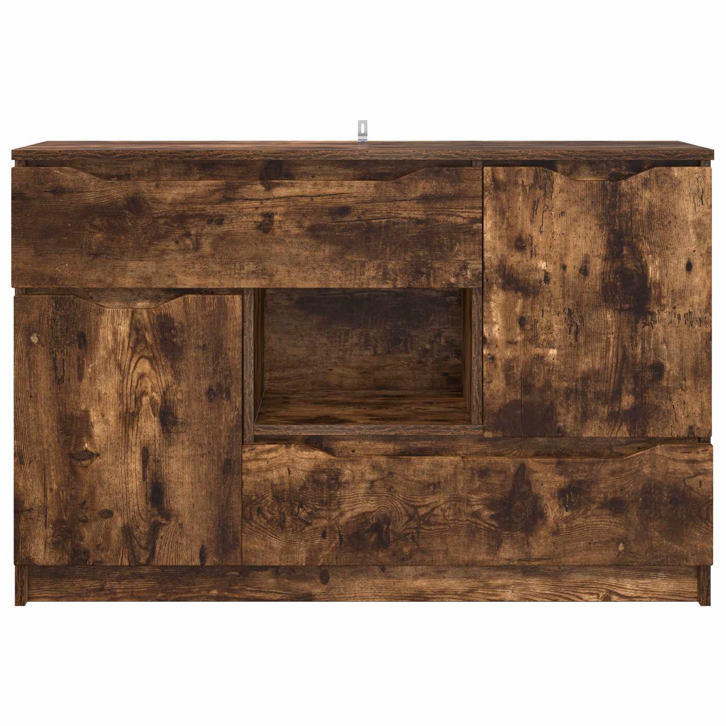 vidaXL Πλαϊνό γραφείο Καπνιστό Δρύς 100 x 30 x 65,6 Επεξεργασμένο ξύλο