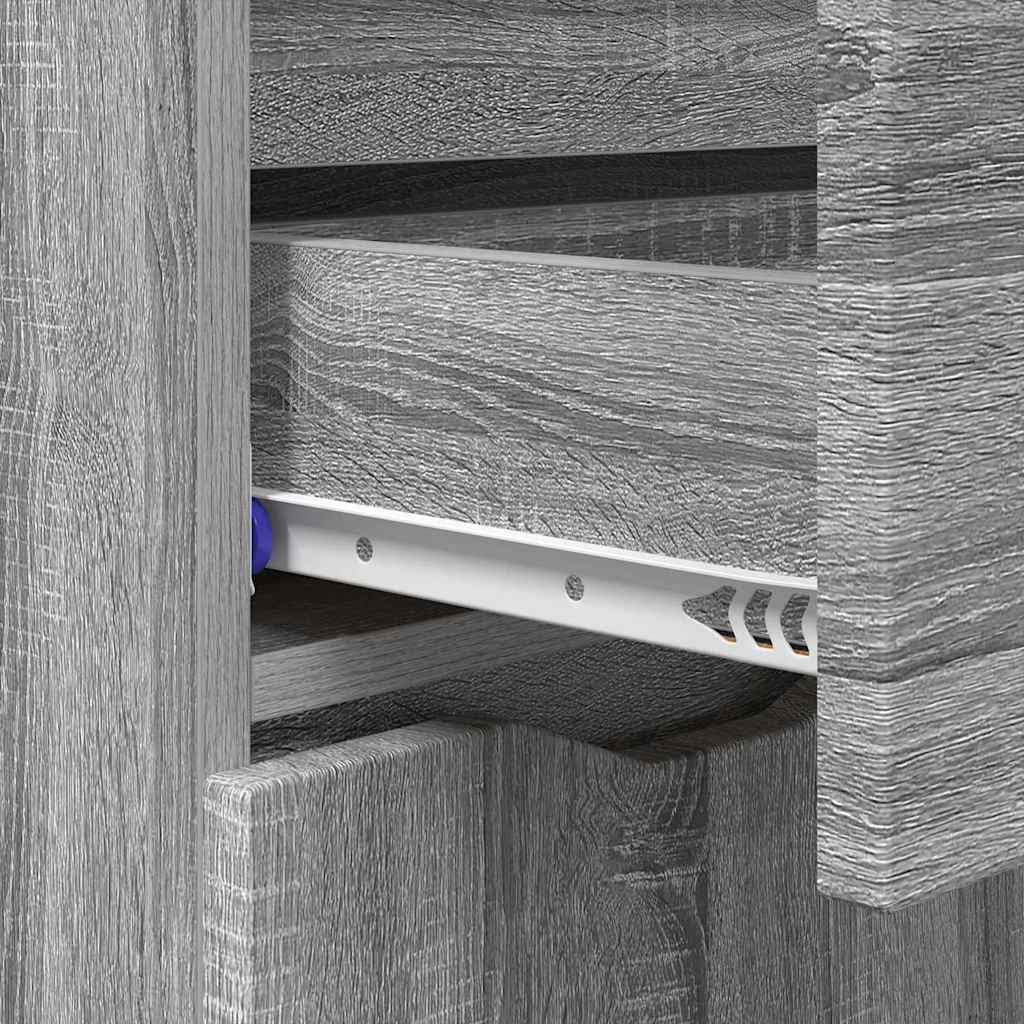 vidaXL Πλαϊνό γραφείο Γκρίζο Σονομα 100 x 30 x 65,6 Επεξεργασμένο ξύλο
