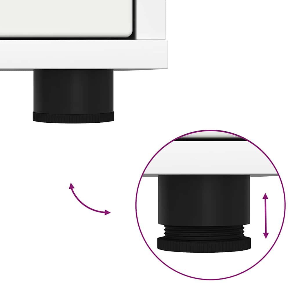 vidaXL Κομοδίνο με συρτάρι Λευκό 30,5 x 30 x 43 εκ Επεξεργασμένο ξύλο