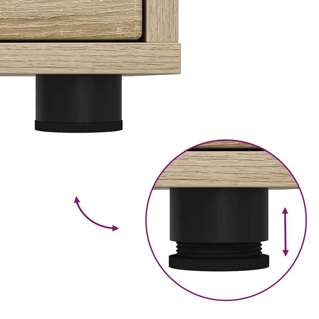 vidaXL Κομοδίνο Δρύς Sonoma 30,5 x 30 x 43 εκ Επεξεργασμένο ξύλο