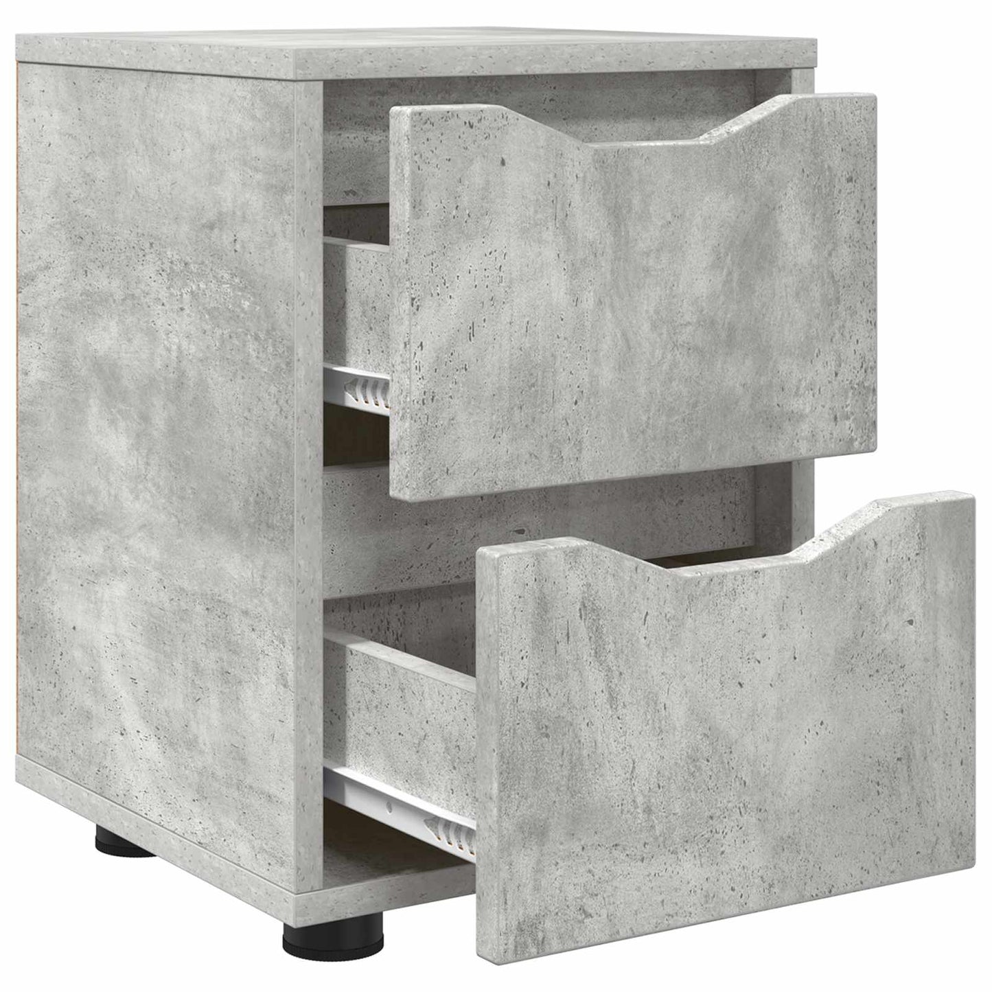 vidaXL Κομοδίνα 2 τμχ. Σκυρόδεμα Γκρι 30,5 x 30 x 43 εκ