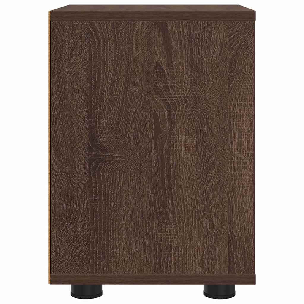vidaXL Κομοδίνα 2 pcs Καφέ δρυς 30,5 x 30 x 43 εκ Επεξεργασμένο ξύλο