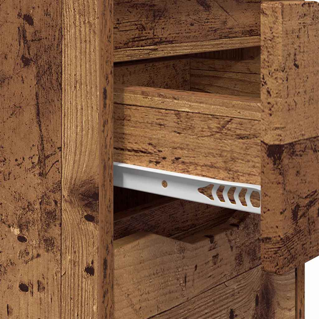 vidaXL Κομοδίνα 2 pcs Παλιό Ξύλο 30,5 x 30 x 43 εκ Επεξεργασμένο ξύλο