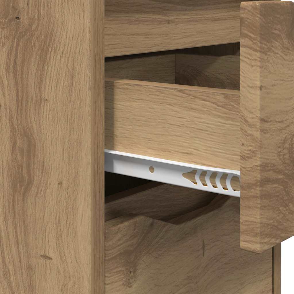 vidaXL Κομοδίνα 2 pcs Artisan Oak 30,5 x 30 x 43 εκ Επεξεργασμένο ξύλο