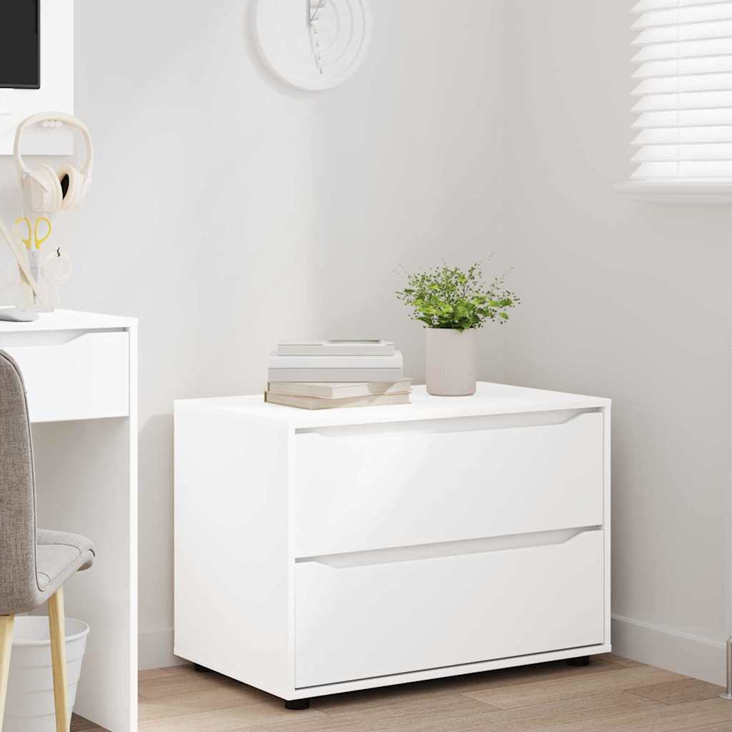 vidaXL Ντουλάπι αποθήκευσης Λευκό 80 x 48 x 57 εκ Επεξεργασμένο ξύλο
