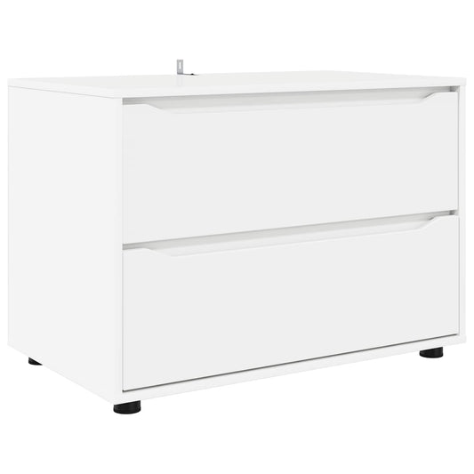vidaXL Ντουλάπι αποθήκευσης 80 x 48 x 57 εκ Επεξεργασμένο Ξύλο Λευκό