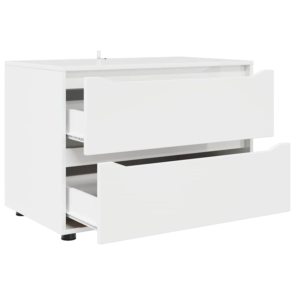 vidaXL Ντουλάπι αποθήκευσης Λευκό 80 x 48 x 57 εκ Επεξεργασμένο ξύλο