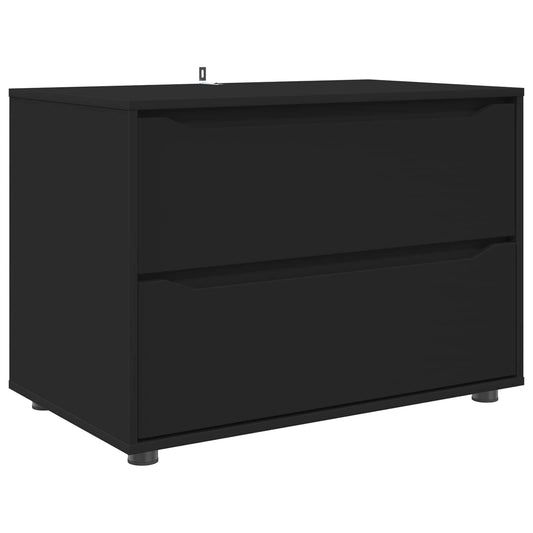 vidaXL Ντουλάπι αποθήκευσης 80 x 48 x 57 εκ Επεξεργασμένο Ξύλο Μαύρο