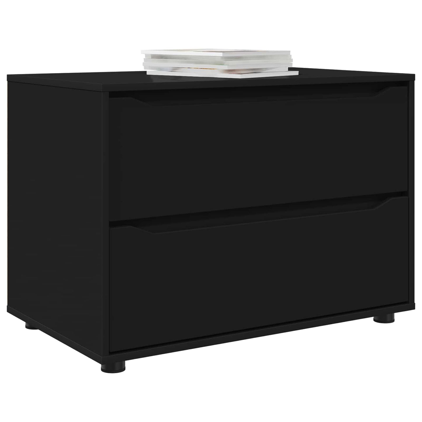 vidaXL Ντουλάπι αποθήκευσης 80 x 48 x 57 εκ Επεξεργασμένο Ξύλο Μαύρο