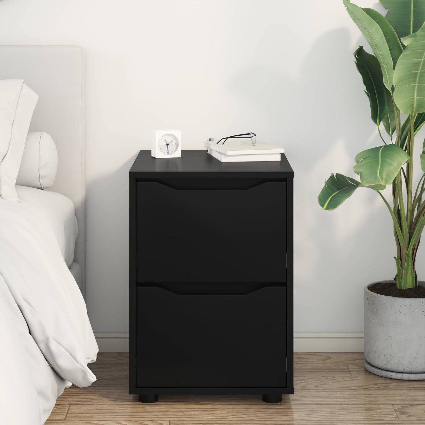 vidaXL Ντουλάπι αποθήκευσης 40 x 48 x 57 εκ Επεξεργασμένο Ξύλο Μαύρο