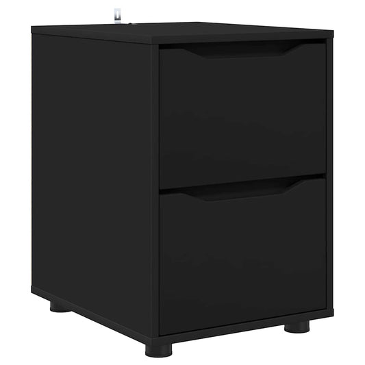 vidaXL Ντουλάπι αποθήκευσης Μαύρο 40 x 48 x 57 εκ Επεξεργασμένο ξύλο