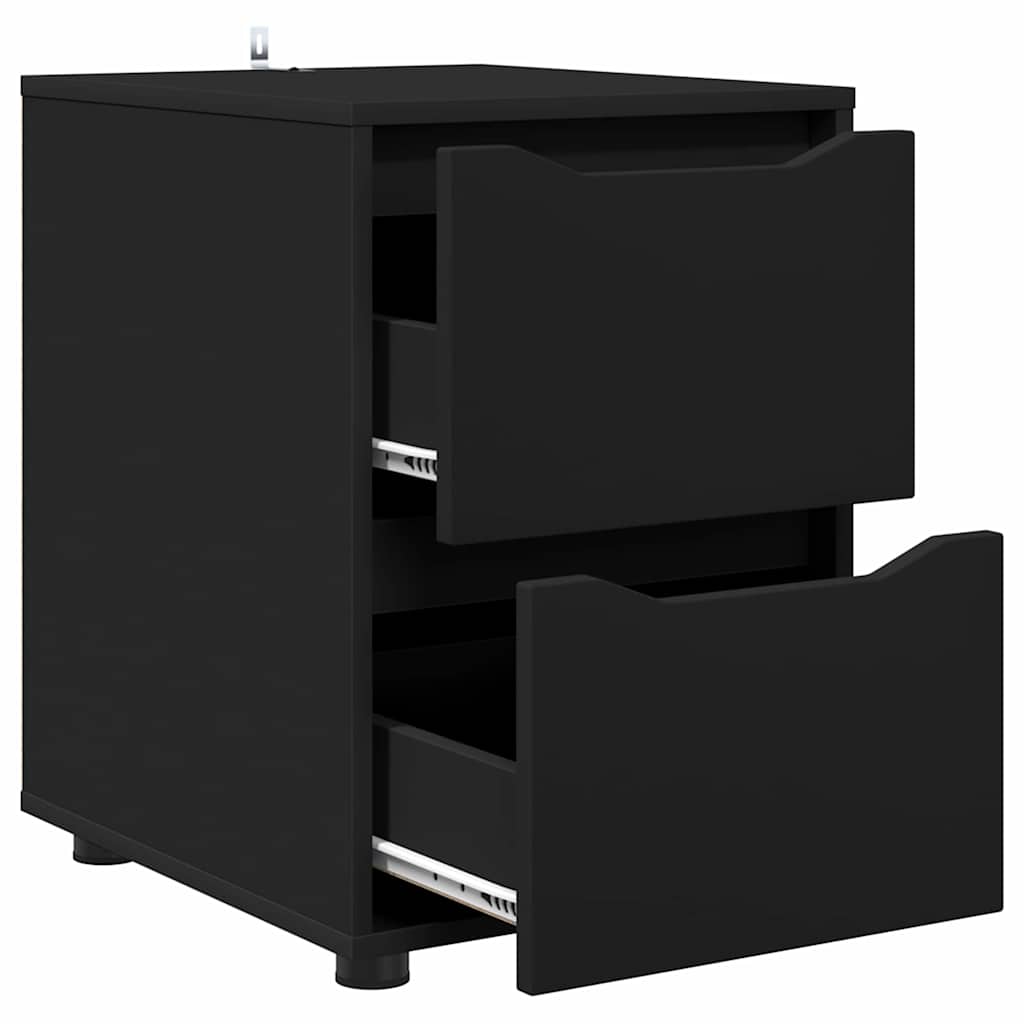 vidaXL Ντουλάπι αποθήκευσης Μαύρο 40 x 48 x 57 εκ Επεξεργασμένο ξύλο