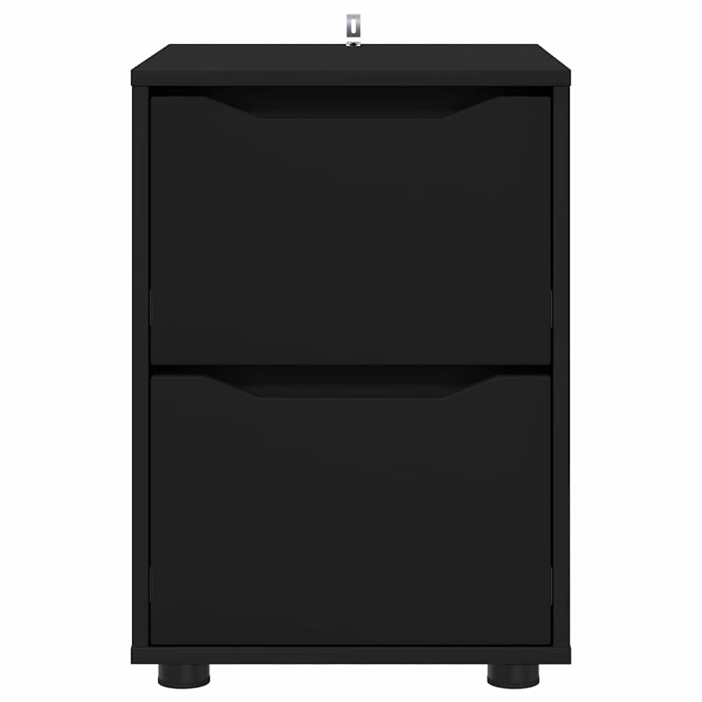 vidaXL Ντουλάπι αποθήκευσης Μαύρο 40 x 48 x 57 εκ Επεξεργασμένο ξύλο