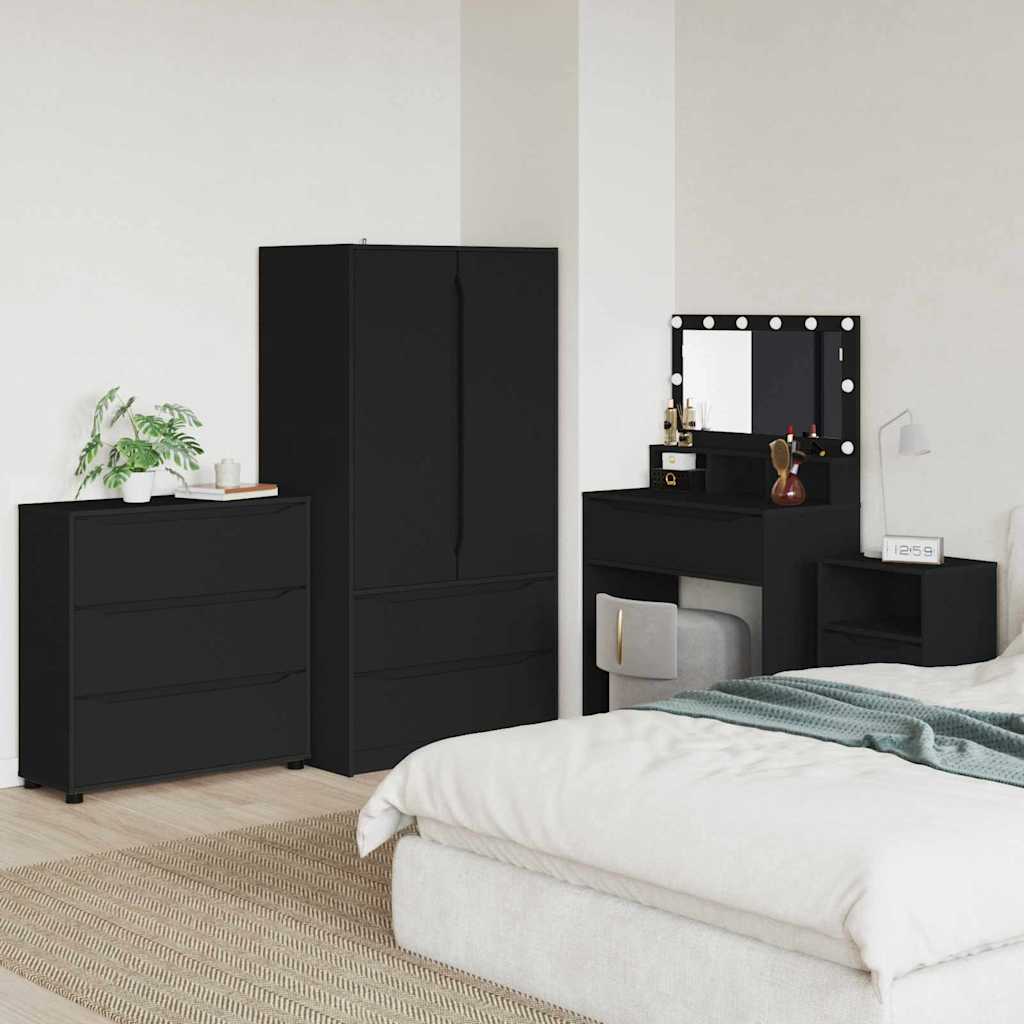 vidaXL Ντουλάπι αποθήκευσης Μαύρο 80 x 31 x 81 εκ Επεξεργασμένο ξύλο