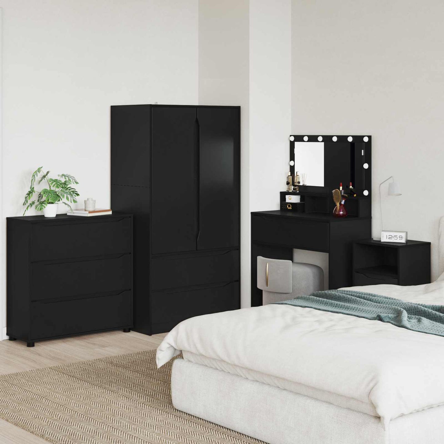 vidaXL Ντουλάπι αποθήκευσης 80 x 31 x 81 εκ Επεξεργασμένο Ξύλο Μαύρο