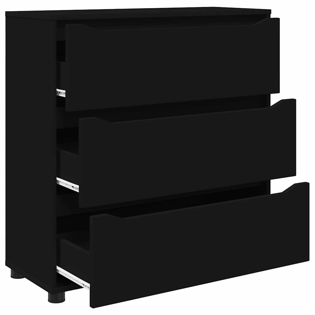vidaXL Ντουλάπι αποθήκευσης Μαύρο 80 x 31 x 81 εκ Επεξεργασμένο ξύλο