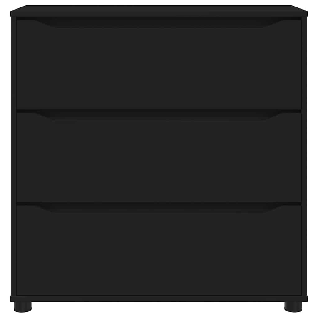 vidaXL Ντουλάπι αποθήκευσης Μαύρο 80 x 31 x 81 εκ Επεξεργασμένο ξύλο
