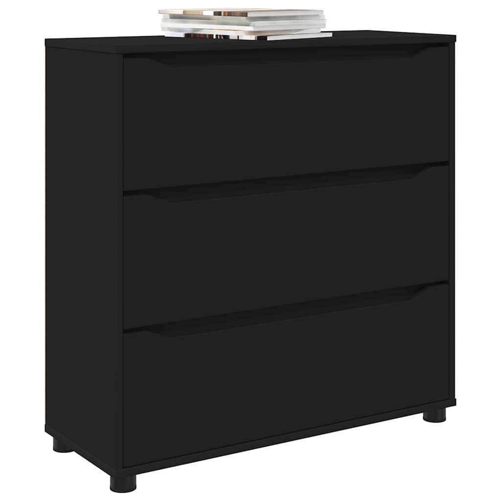 vidaXL Ντουλάπι αποθήκευσης Μαύρο 80 x 31 x 81 εκ Επεξεργασμένο ξύλο