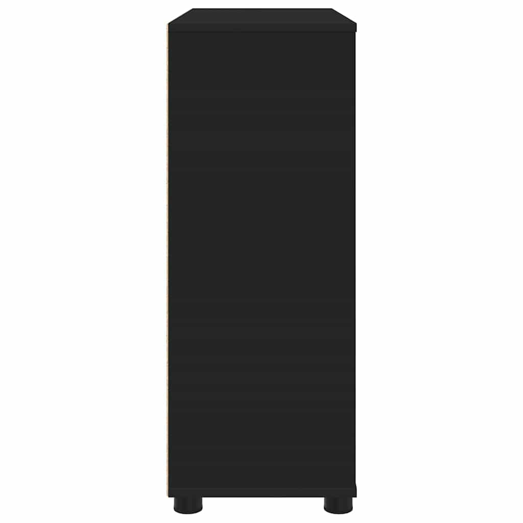 vidaXL Ντουλάπι αποθήκευσης Μαύρο 80 x 31 x 81 εκ Επεξεργασμένο ξύλο