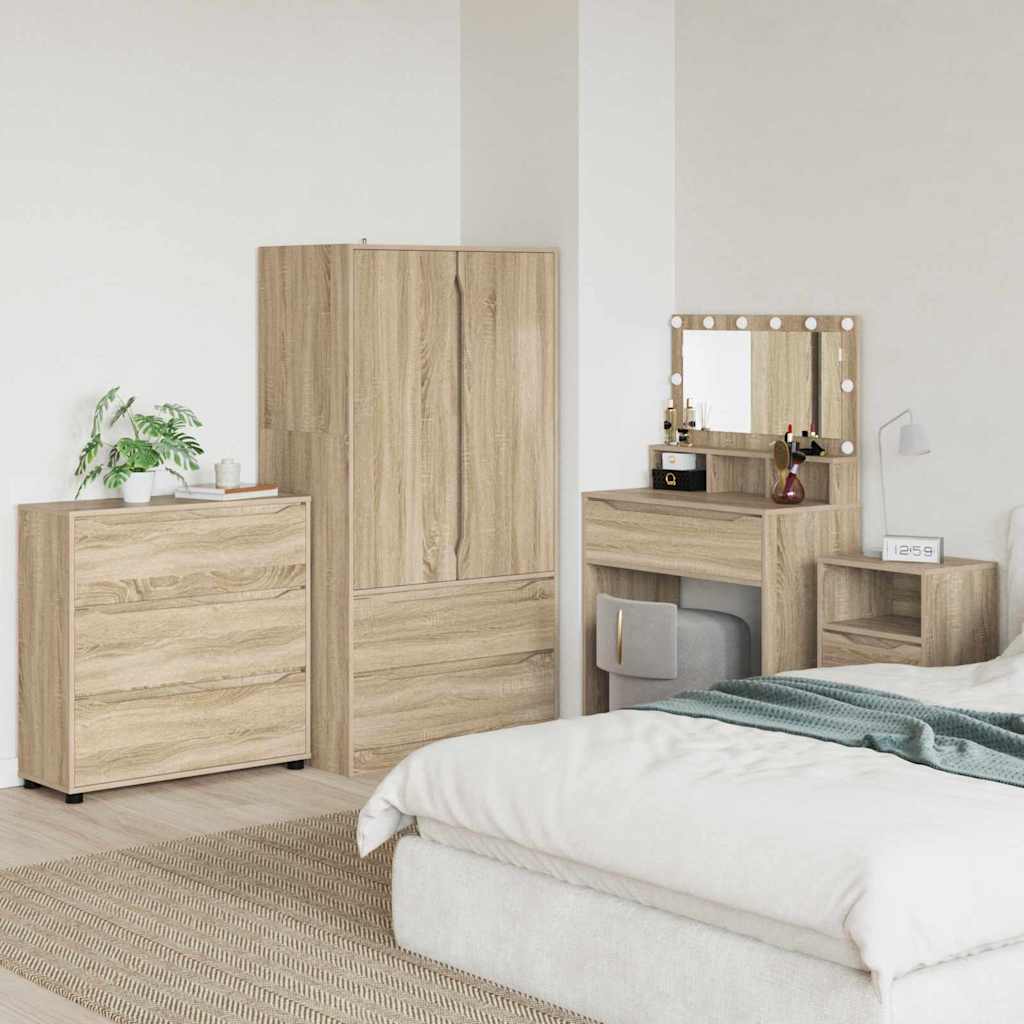 vidaXL Ντουλάπι αποθήκευσης Δρύς Sonoma 80 x 31 x 81 εκ