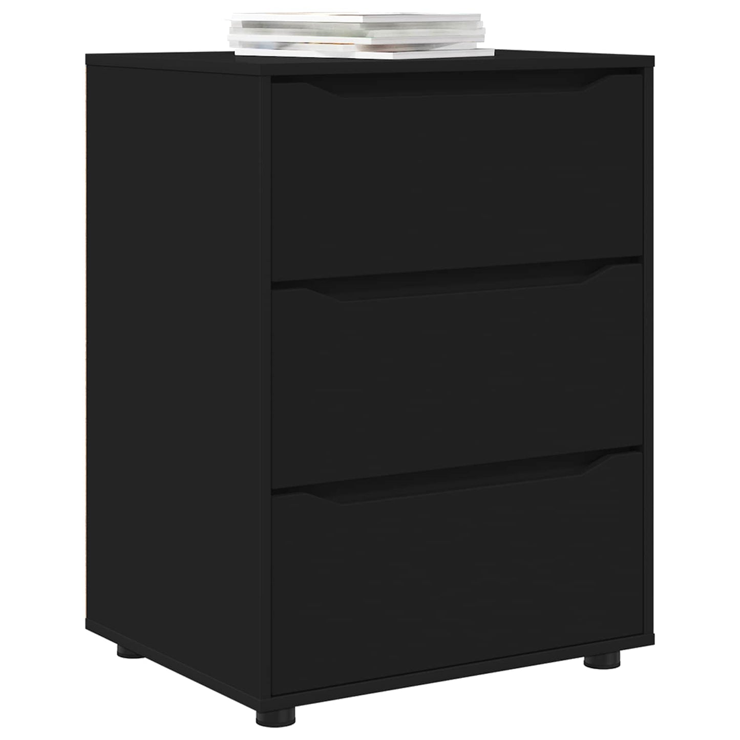vidaXL Ντουλάπι αποθήκευσης 60 x 48 x 81 εκ Επεξεργασμένο Ξύλο Μαύρο