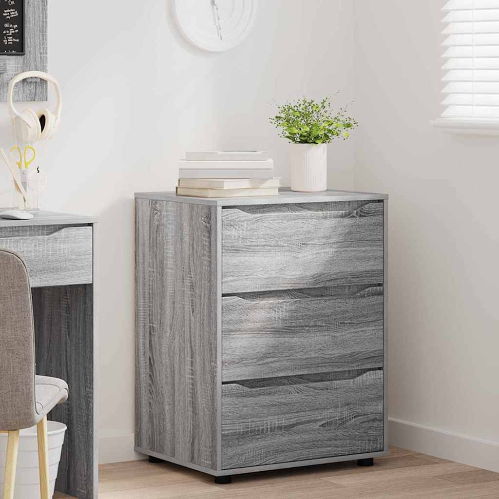vidaXL Ντουλάπι αποθήκευσης Γκρίζο Σονομα 60 x 48 x 81 εκ