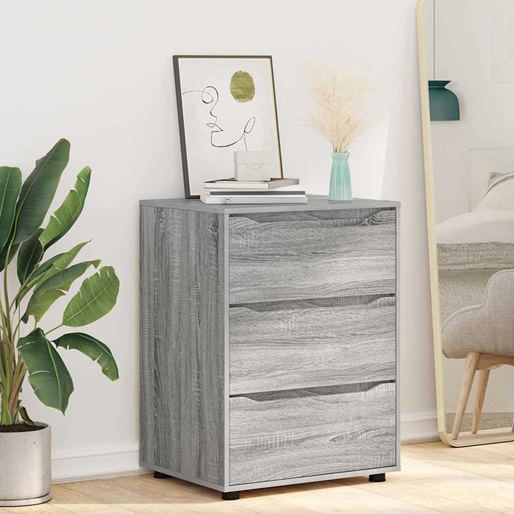 vidaXL Ντουλάπι αποθήκευσης Γκρίζο Σονομα 60 x 48 x 81 εκ