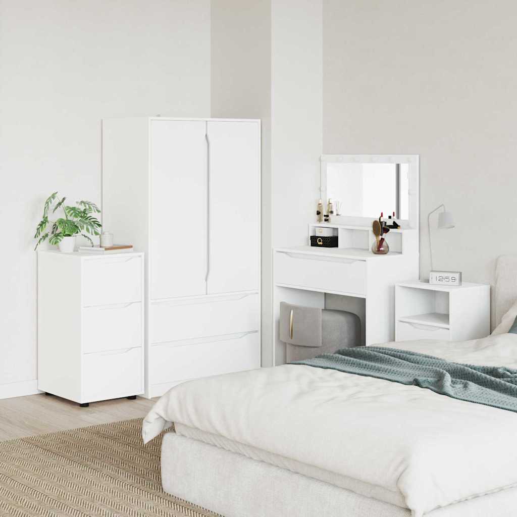 vidaXL Ντουλάπι αποθήκευσης Λευκό 40 x 48 x 81 εκ Επεξεργασμένο ξύλο