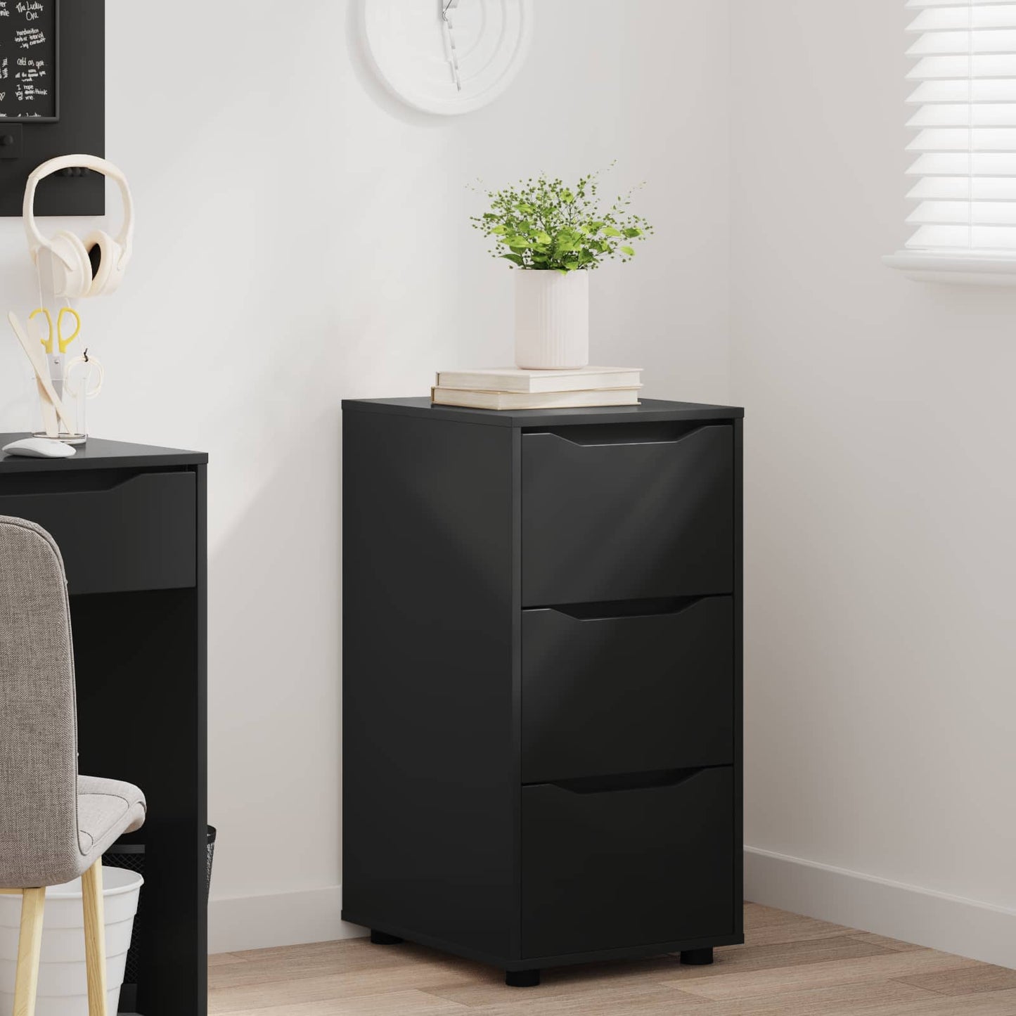vidaXL Ντουλάπι αποθήκευσης 40 x 48 x 81 εκ Επεξεργασμένο Ξύλο Μαύρο