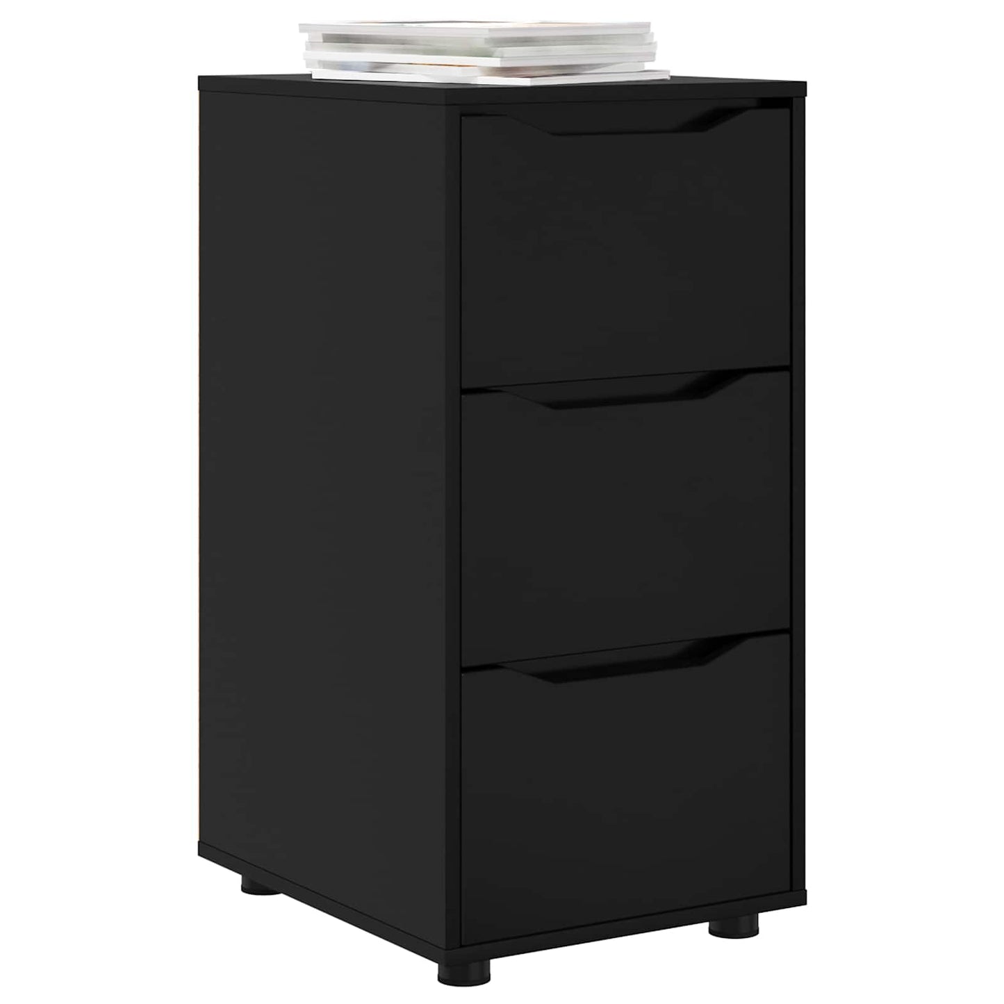 vidaXL Ντουλάπι αποθήκευσης 40 x 48 x 81 εκ Επεξεργασμένο Ξύλο Μαύρο