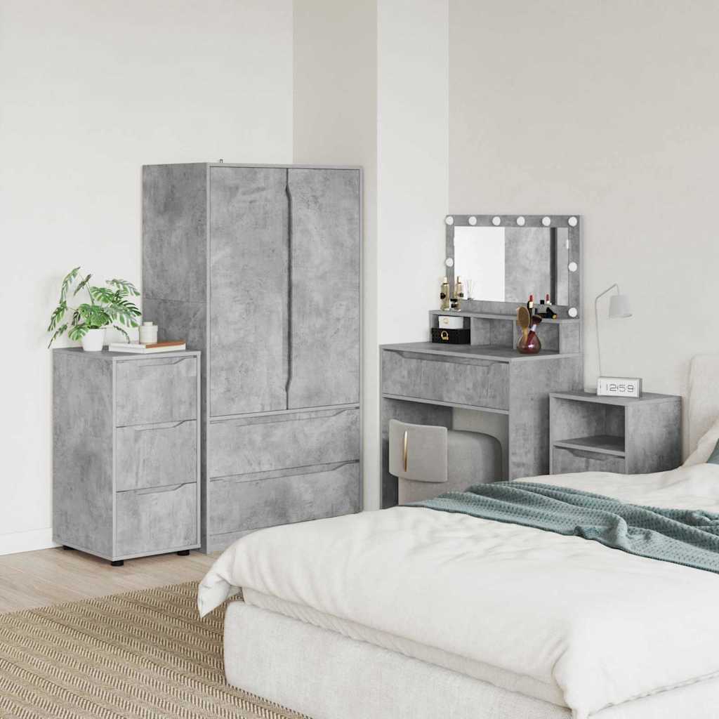 vidaXL Ντουλάπι αποθήκευσης Σκυρόδεμα Γκρι 40 x 48 x 81 εκ