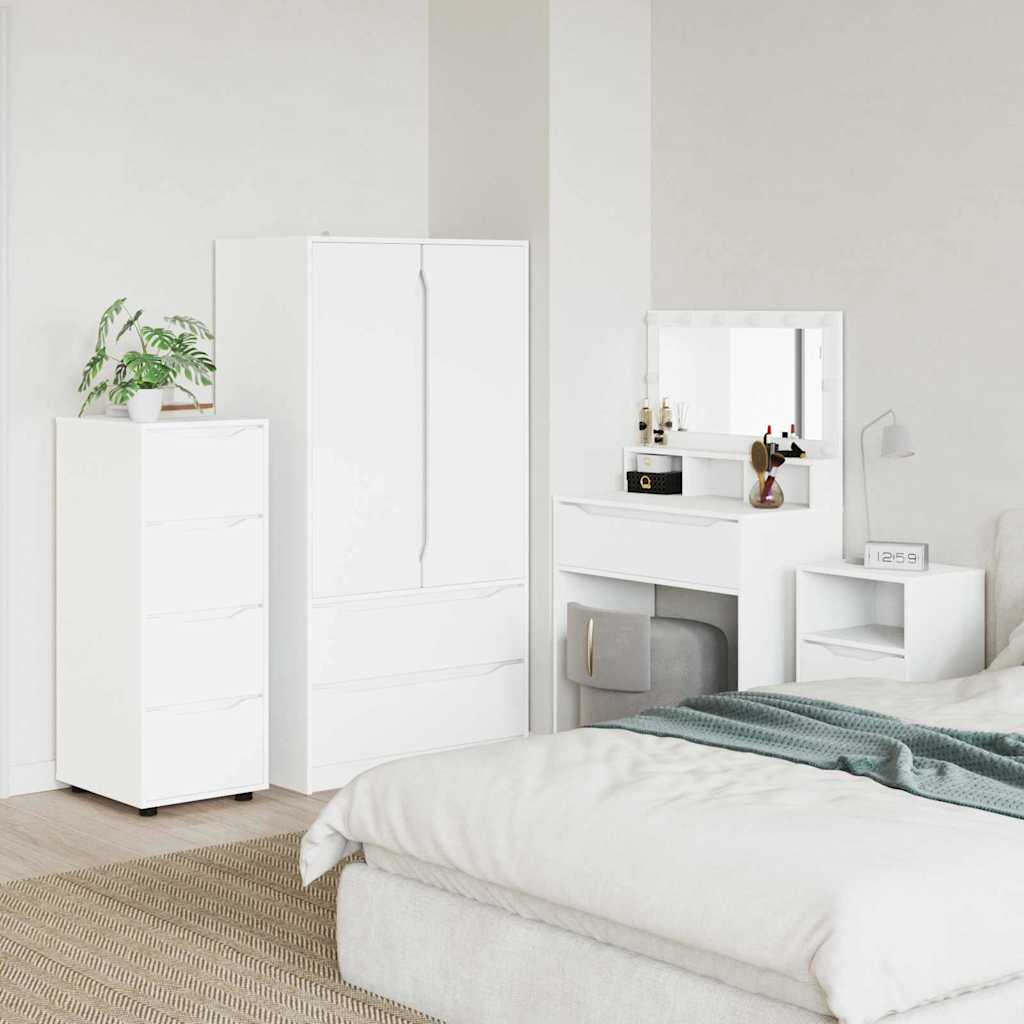 vidaXL Ντουλάπι αποθήκευσης Λευκό 40 x 48 x 105 εκ Επεξεργασμένο ξύλο