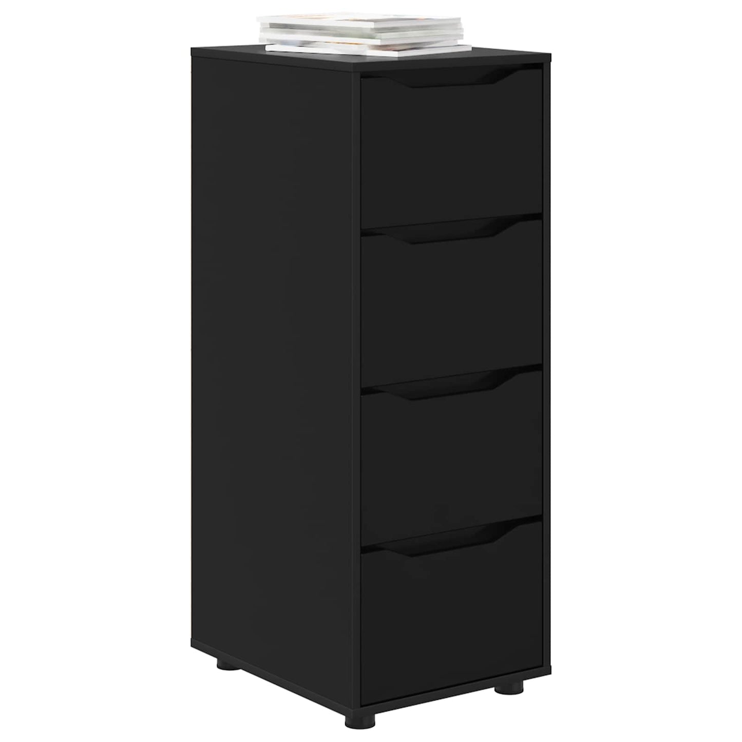 vidaXL Ντουλάπι αποθήκευσης 40 x 48 x 105 εκ Επεξεργασμένο Ξύλο Μαύρο