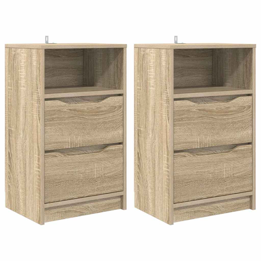 vidaXL Κομοδίνα 2 pcs Δρύς Sonoma 40 x 30 x 467 εκ Επεξεργασμένο ξύλο