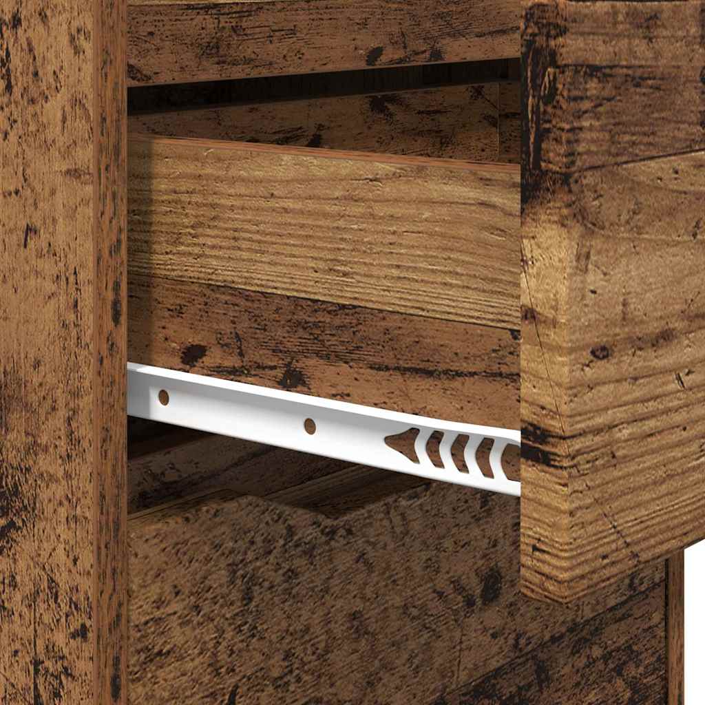 vidaXL Κομοδίνα 2 pcs Παλιό Ξύλο 40 x 30 x 467 εκ Επεξεργασμένο ξύλο