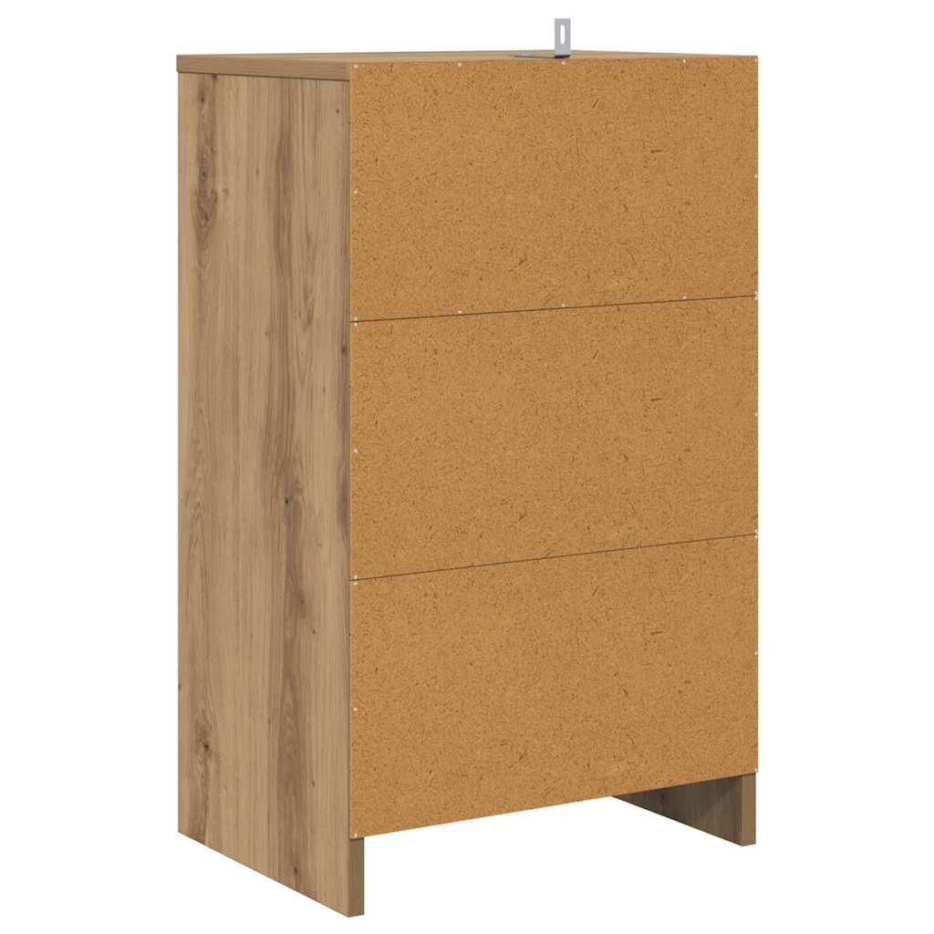 vidaXL Κομοδίνα 2 pcs Artisan Oak 40 x 30 x 467 εκ Επεξεργασμένο ξύλο