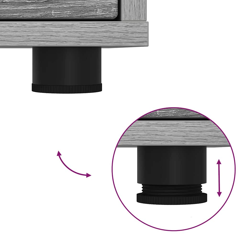 vidaXL Ντουλάπι TV Γκρίζο Σονομα 100 x 48 x 43 εκ. Επεξεργασμένο ξύλο