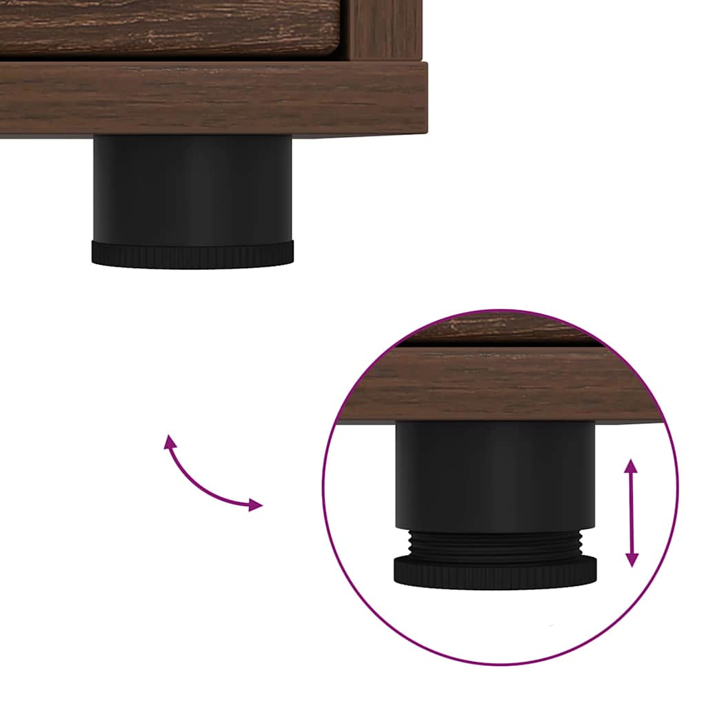 vidaXL Ντουλάπι TV Καφέ δρυς 100 x 48 x 43 εκ. Επεξεργασμένο ξύλο