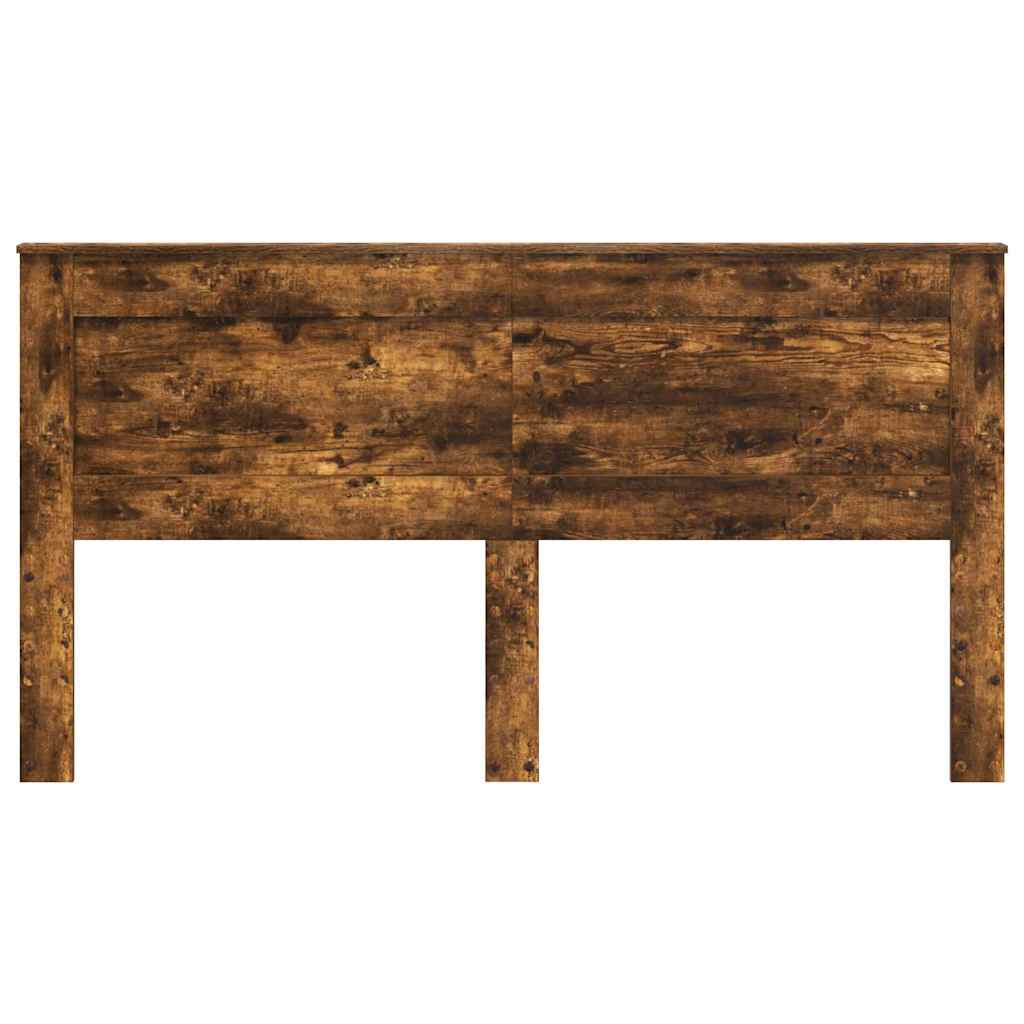 vidaXL Κεφαλάρι με κεφαλάρι Καπνιστό Δρύς 200 cm Επεξεργασμένο ξύλο